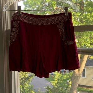 Hollister pink pattern shorts